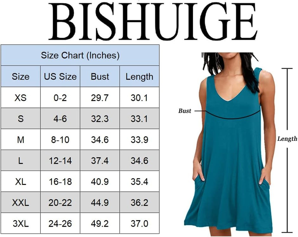 Women'S Casual Swing Summer Dresses V Neck T Shirt Dress Small, Blue